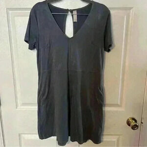 Altar'd State Altar’d State Suede Like Gray Mini Dress